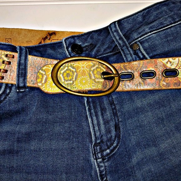 Fossil Accessories - 232. Vintage Fossil BOHO Chic Print Belt - Size S